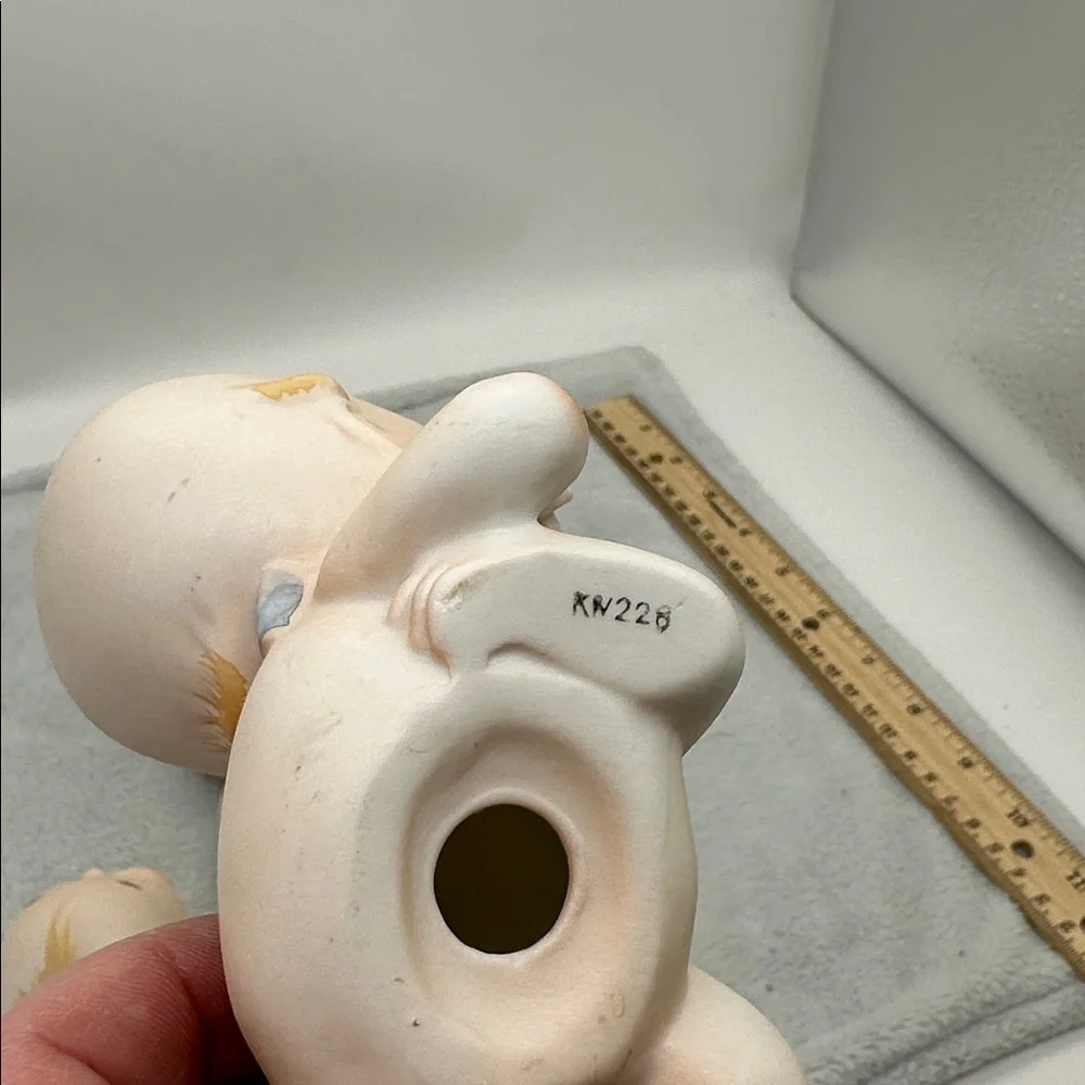 Vintage Lefton Kewpie Baby Dolls Bisque/Porcelain Figurines Set of 3 Japan 1960 - Picture 8 of 9